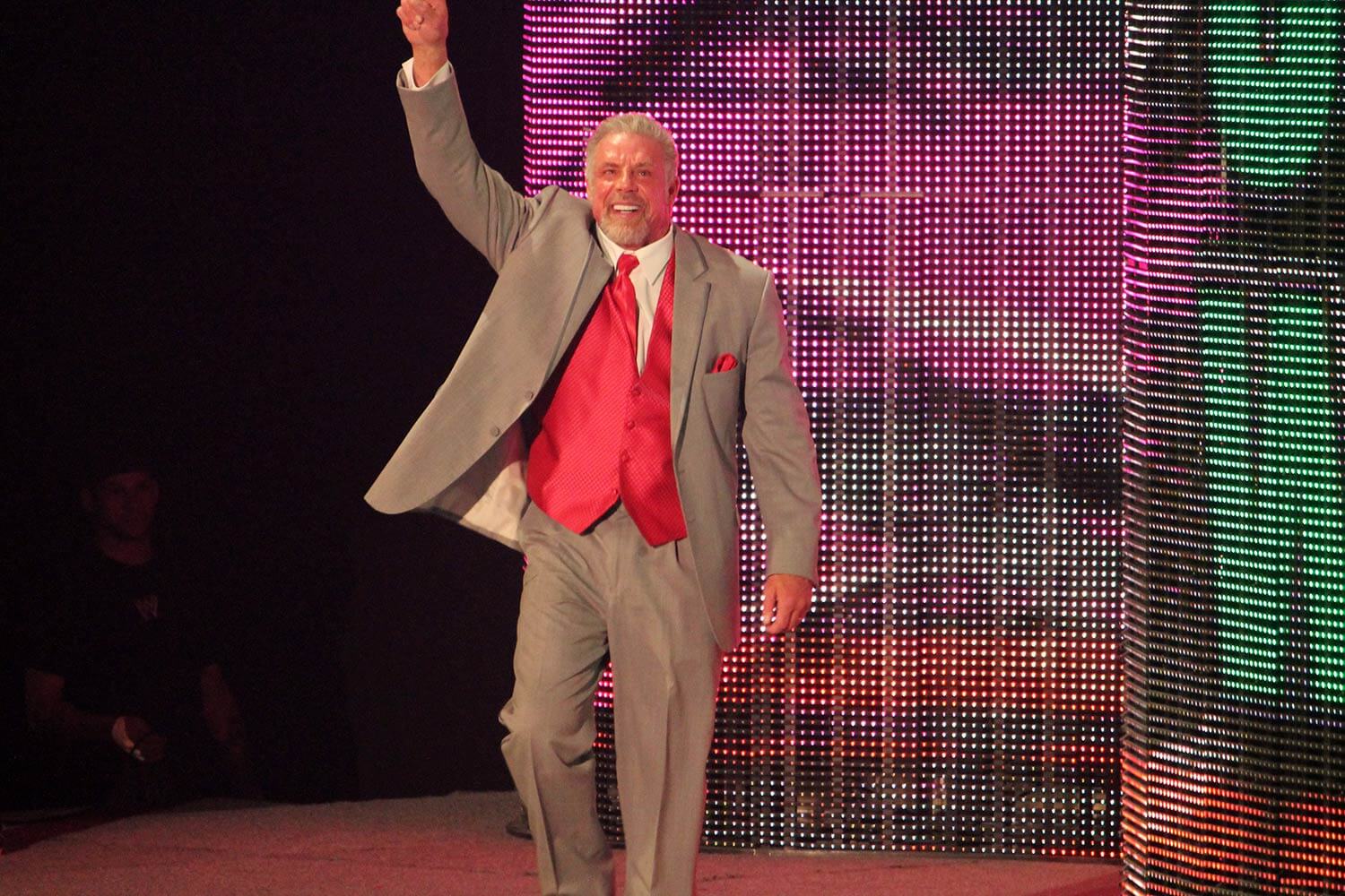 The Ultimate Warrior is inducted to the WWE Hall of Fame, April 7, 2014